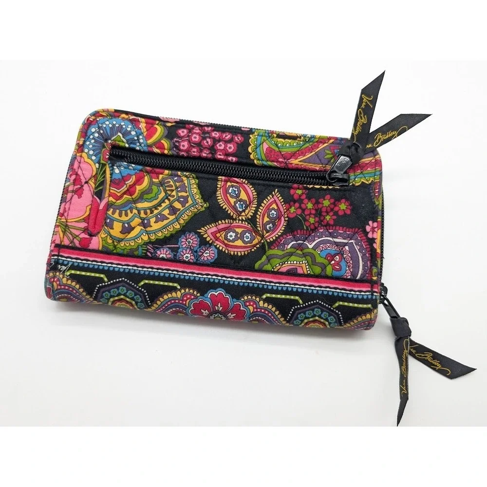 Vera Bradley Symphony in Hue Quilted Turn Lock Wallet Wristlet Clutch Paisley